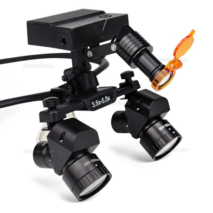 WJ YWJ-MG11 3.0X-5.0X Ergonomic Dental Binocular Loupes With Dental Headlight (Adjustable Magnification)